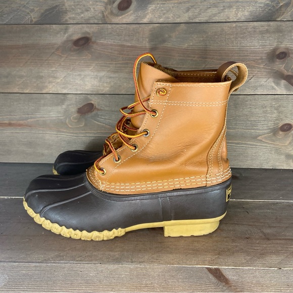 L.L. Bean Shoes - Ll bean Womens size 9 duck boots brown leather waterproof hunting shoes